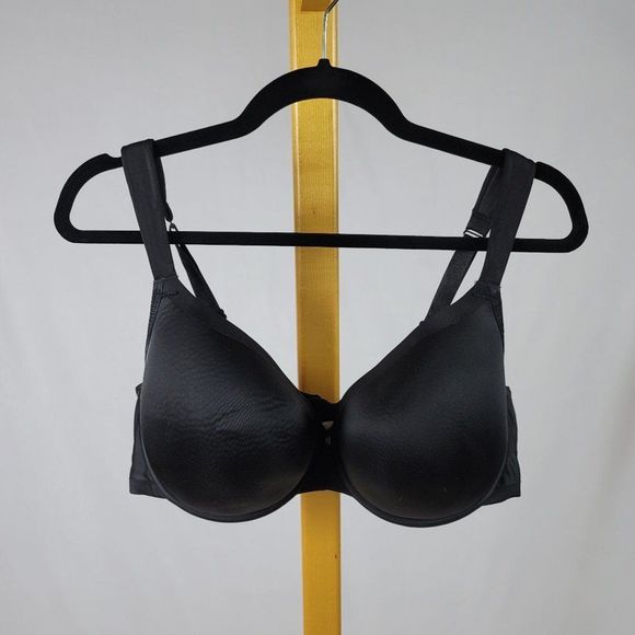 Cacique French full coverage black plus size bra 38DD - Picture 1 of 5